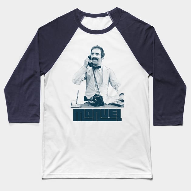 Manuel / Fawlty Towers Retro Fanart Design Baseball T-Shirt by DankFutura